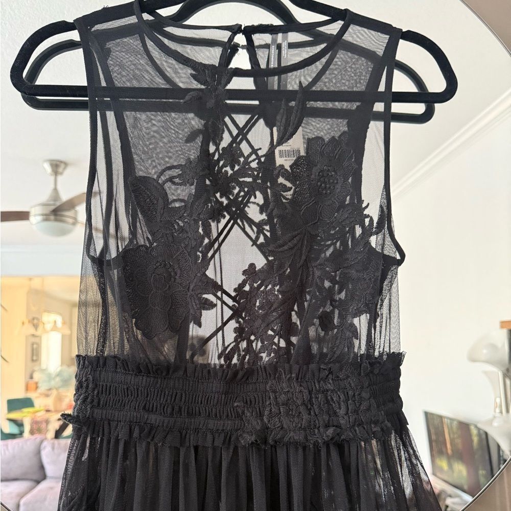 NWT By Anthropologie Embroidered Mesh Maxi Dress - Picture 7 of 10
